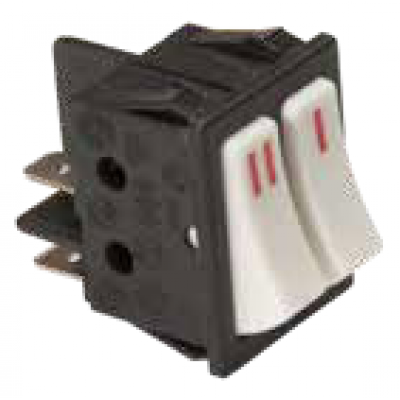 Interruptor doble tecla blanca 16 Amp 250V